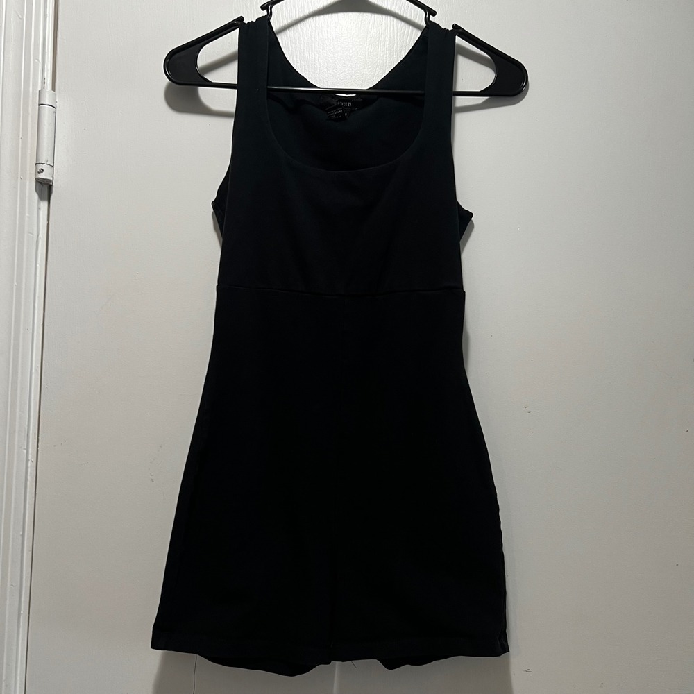 Forever 21 Womens Black Sleeveless Scoop Neck Bodycon Romper Size Small